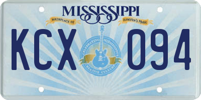 MS license plate KCX094