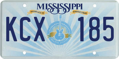 MS license plate KCX185
