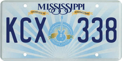 MS license plate KCX338