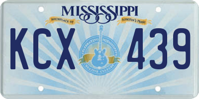 MS license plate KCX439