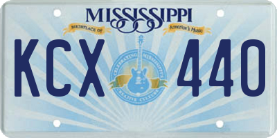 MS license plate KCX440