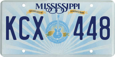 MS license plate KCX448