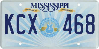 MS license plate KCX468