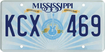 MS license plate KCX469