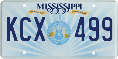 MS license plate KCX499