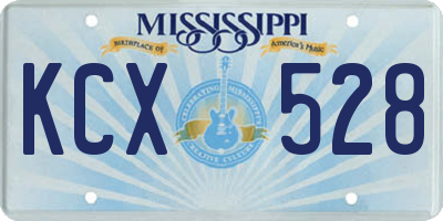 MS license plate KCX528