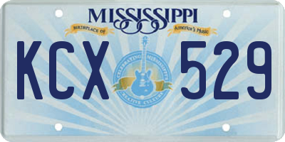 MS license plate KCX529