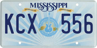 MS license plate KCX556