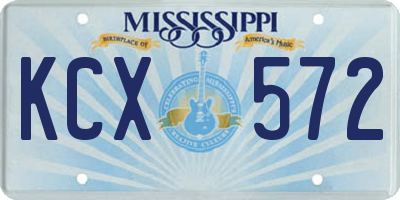 MS license plate KCX572