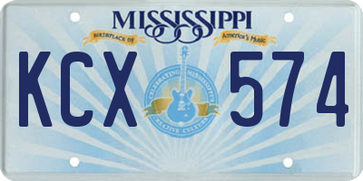 MS license plate KCX574
