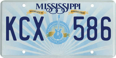 MS license plate KCX586