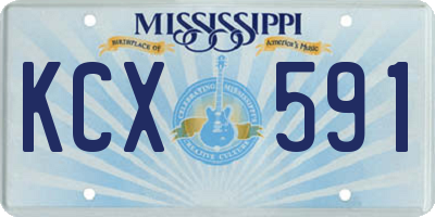 MS license plate KCX591