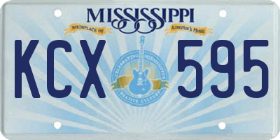 MS license plate KCX595