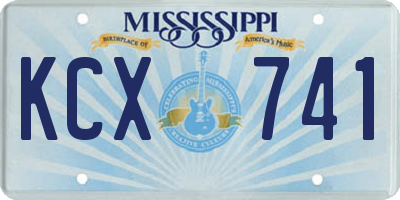MS license plate KCX741