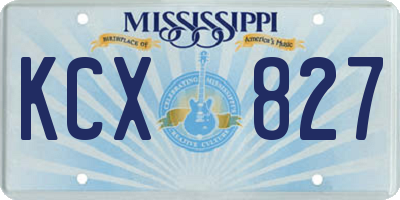MS license plate KCX827
