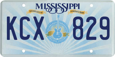 MS license plate KCX829