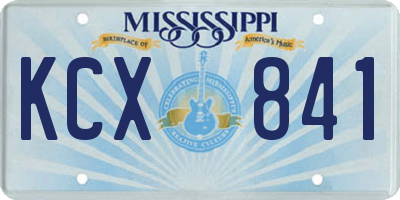 MS license plate KCX841