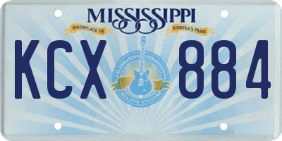 MS license plate KCX884