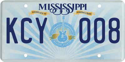 MS license plate KCY008