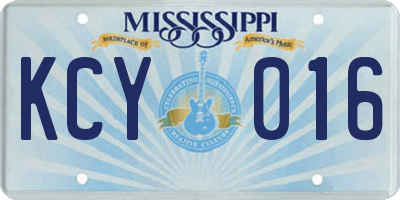 MS license plate KCY016