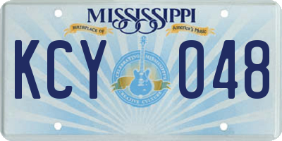 MS license plate KCY048