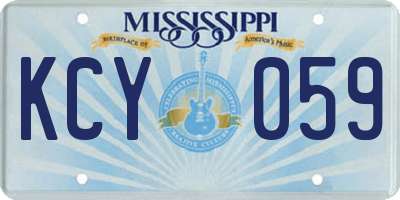 MS license plate KCY059