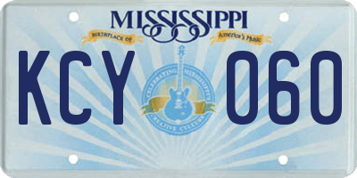 MS license plate KCY060