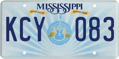 MS license plate KCY083
