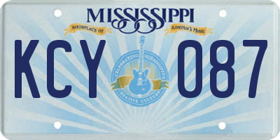 MS license plate KCY087