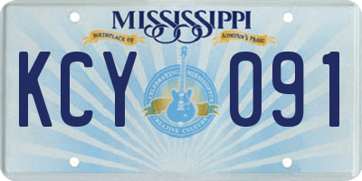 MS license plate KCY091