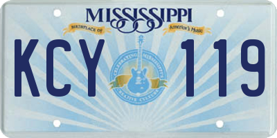 MS license plate KCY119