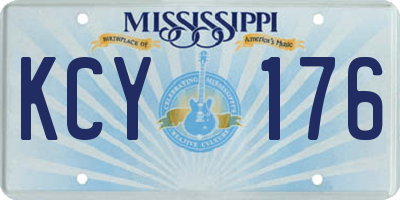MS license plate KCY176