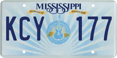 MS license plate KCY177