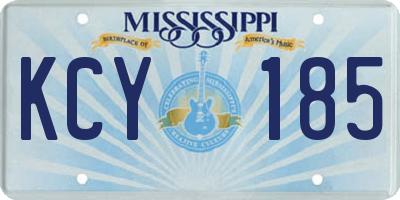 MS license plate KCY185