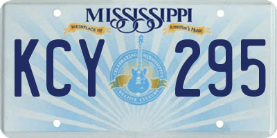 MS license plate KCY295