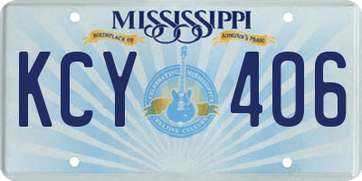 MS license plate KCY406