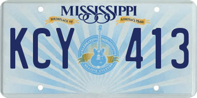 MS license plate KCY413