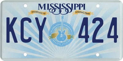 MS license plate KCY424