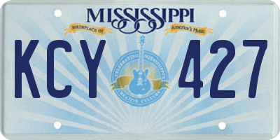 MS license plate KCY427
