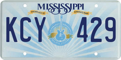 MS license plate KCY429