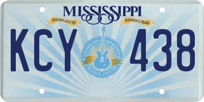 MS license plate KCY438