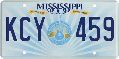 MS license plate KCY459