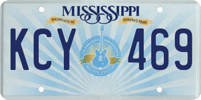 MS license plate KCY469