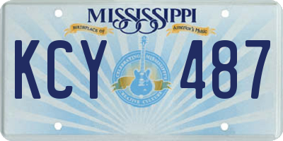 MS license plate KCY487