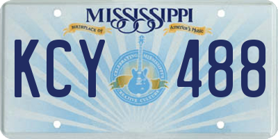 MS license plate KCY488