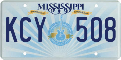 MS license plate KCY508