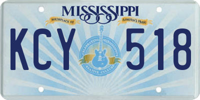 MS license plate KCY518