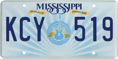 MS license plate KCY519
