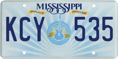 MS license plate KCY535