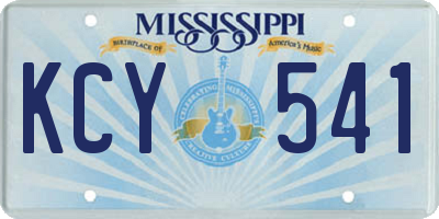 MS license plate KCY541